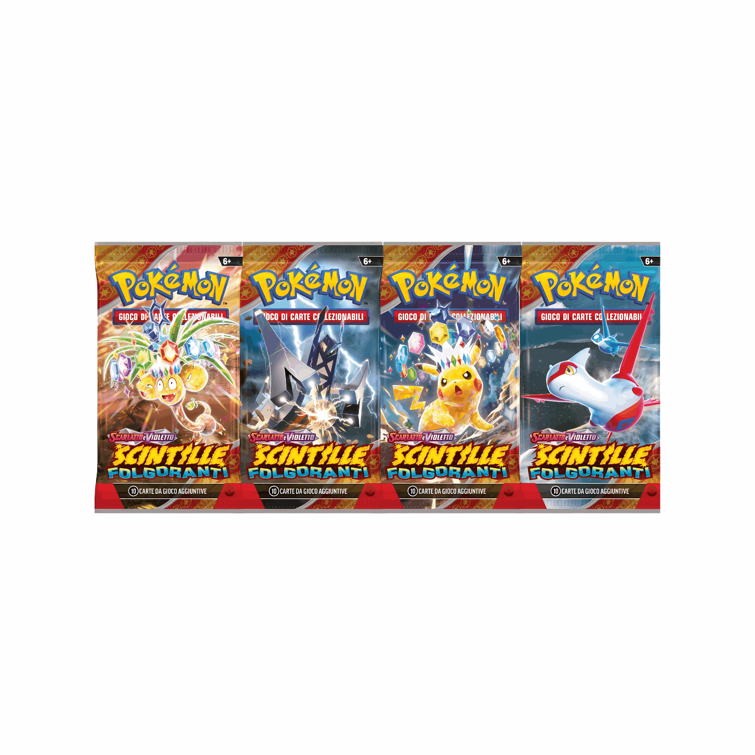 Pokmon - Scintille Folgoranti 4 Buste Set Artwork | ITA Pokmon - Scintille Folgoranti 4 Buste Set Artwork | ITA