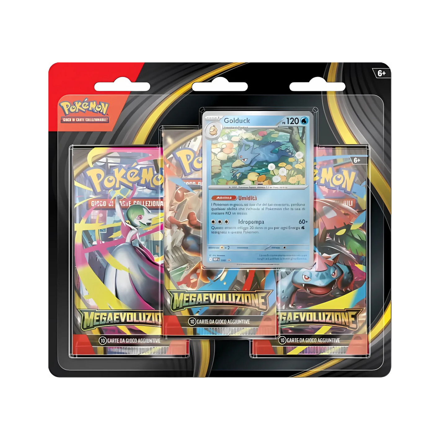 Pokémon - Blister 3 Buste Psyduck Megaevoluzione (IT)