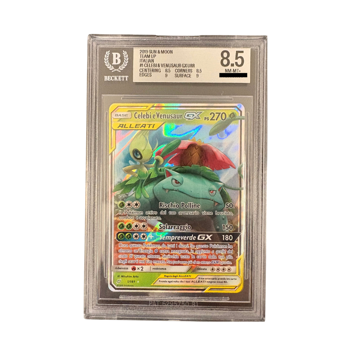 Pokémon - Celebi & Venusaur GX 1/181 Ultra Rare BGS 8.5 (IT)