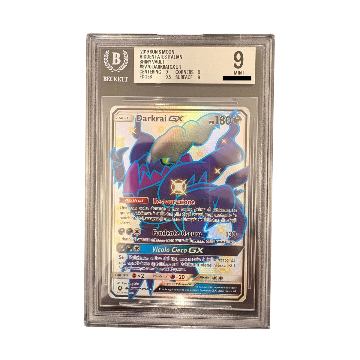 Pokémon - Darkrai GX SV70/SV94 Ultra Rare BGS 9 (IT)