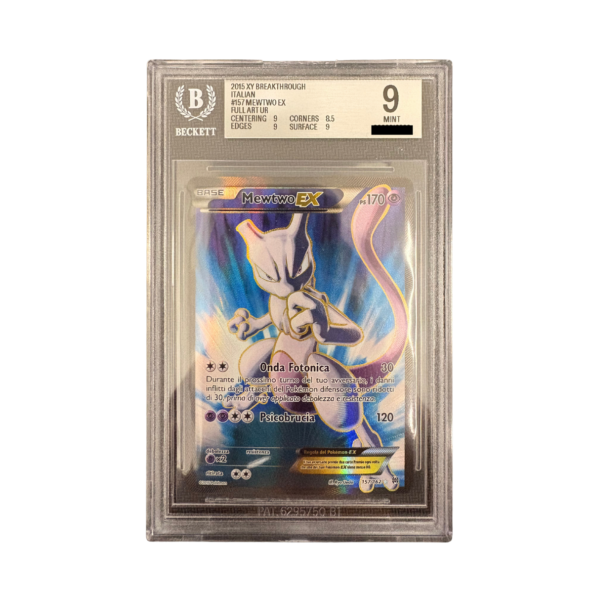 Pokémon - MEWTWO EX 157/162 XY BREAKTHROUGH BECKETT 9 (IT)