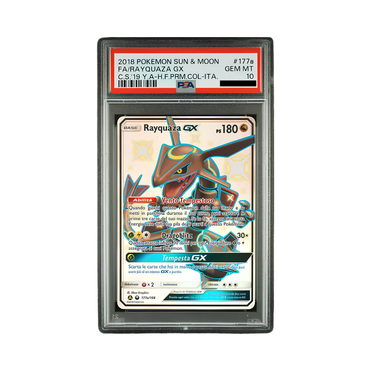 Pokémon - Rayquaza GX 177a/168 Full Art PSA 10 (IT)