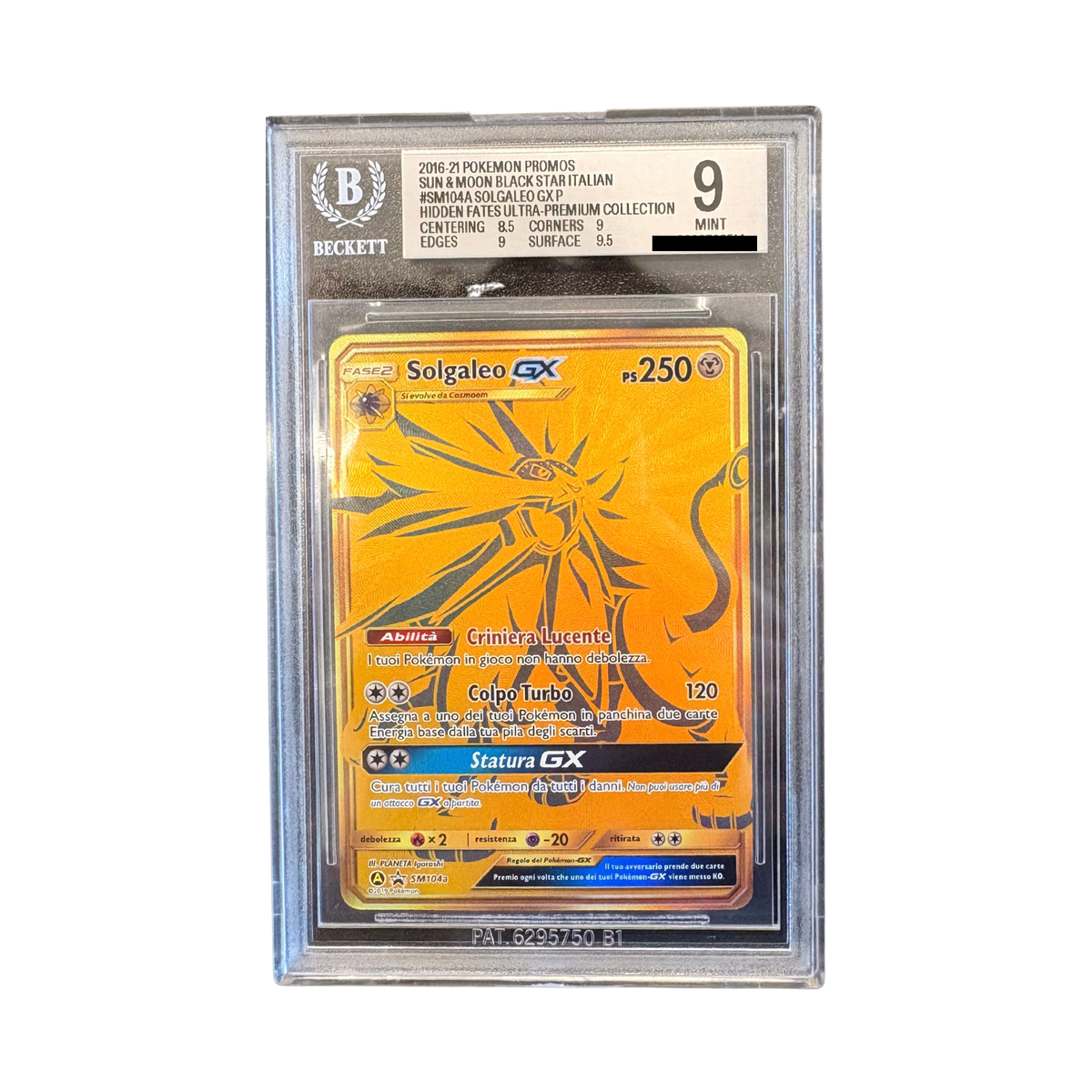 Pokémon - Solgaleo GX SM104a Promo BGS 9 (IT)