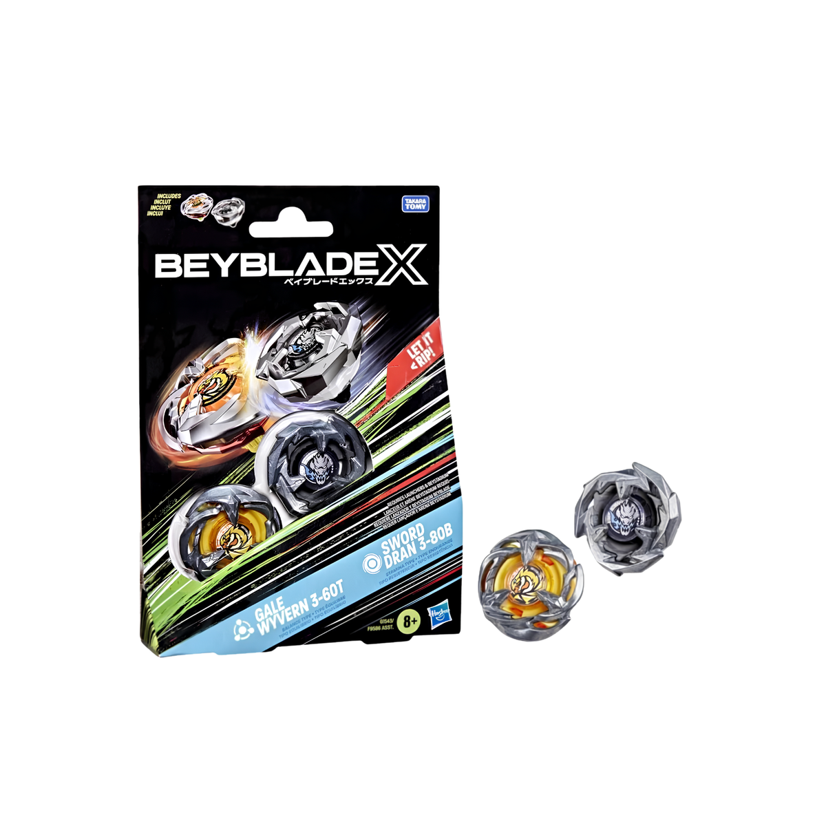 Hasbro - Beyblade X Gale Wyvern 3-60T & Sword Dran 3-80B