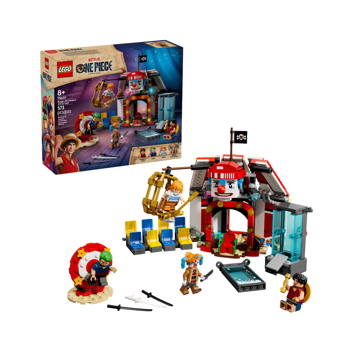 LEGO One Piece – La Tenda del circo di Bagy il Clown – 75637 - 573 Pezzi