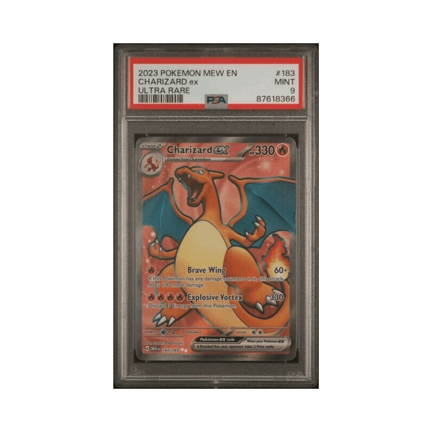 Pokémon Card - 2023 Charizard EX Mew 183/165 English Ultra Rare PSA 9 MINT