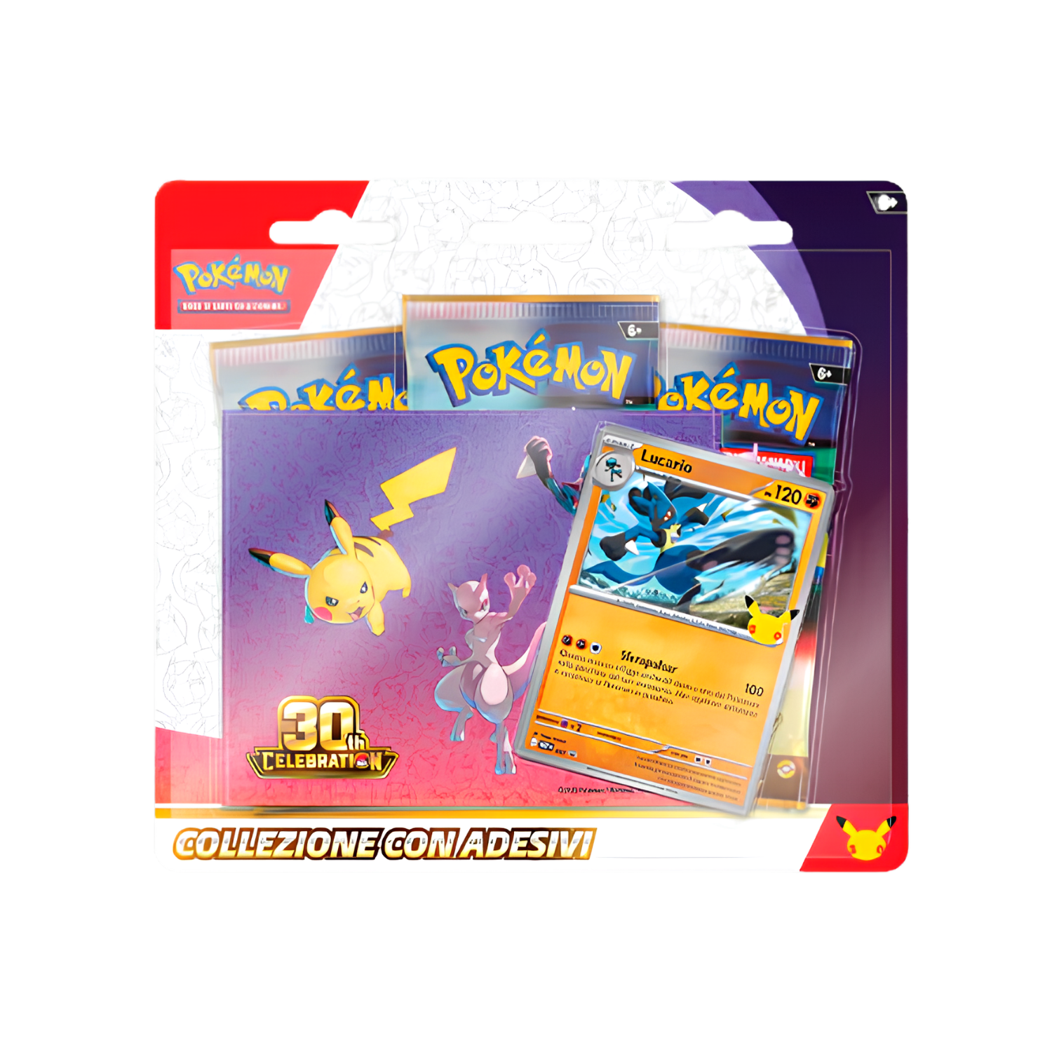 Pokémon - 30° Anniversario Collezione con Adesivi Lucario (ITA)