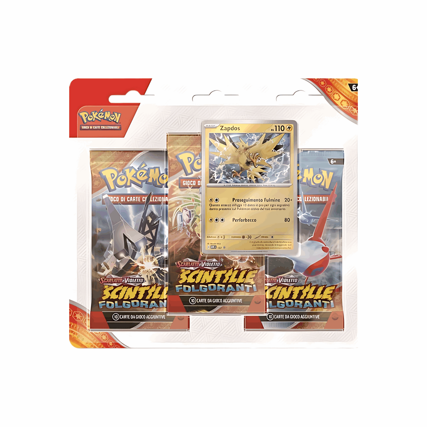 Pokémon - Blister 3 Buste & Zapdos Scintille Folgoranti (IT)