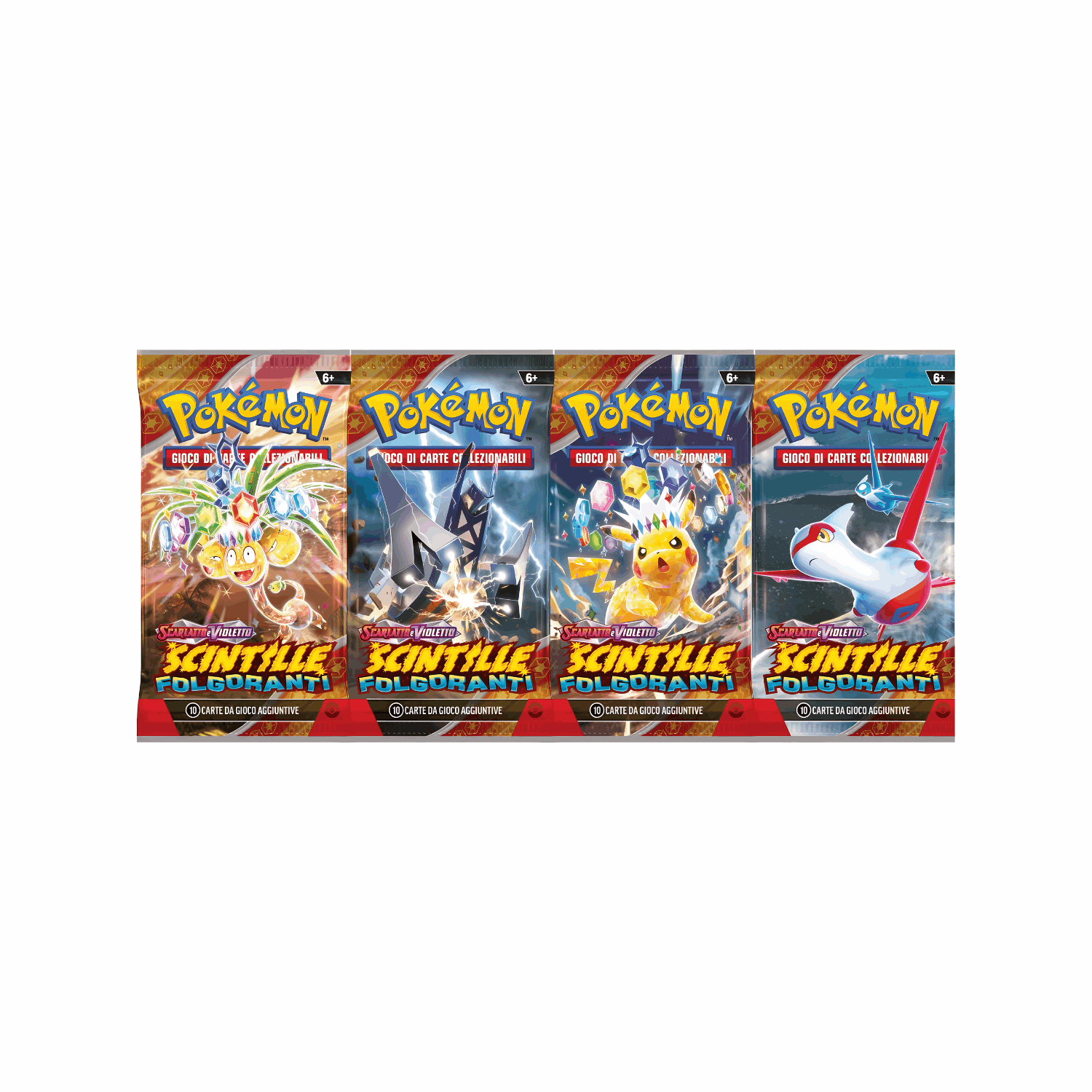 Pokémon - Scintille Folgoranti 4 Buste Set Artwork (IT)